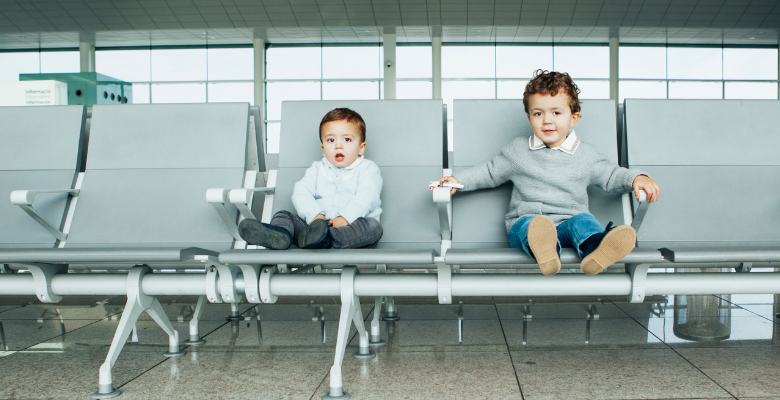 kids at the airport